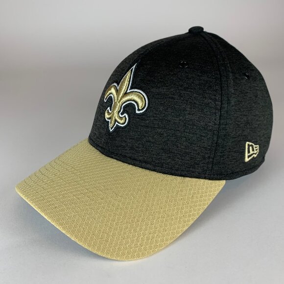 New Orleans Saints NFL Gray Gold New Era 39Thirty Stretch Fitted Hat Mens M/L - Picture 3 of 6